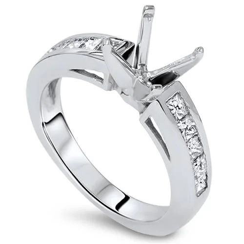 Barley stalk ring-1/2ct Princess Cut Cathedral Engagement Ring Setting