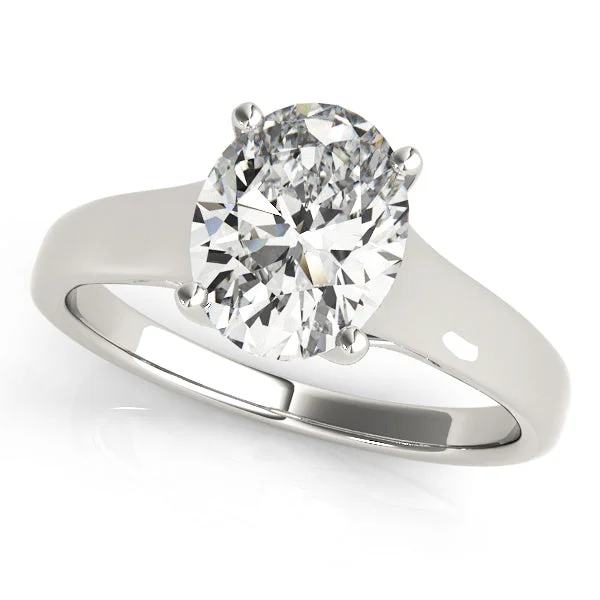 Fir sprig ring-14k Solitaire Engagement Ring