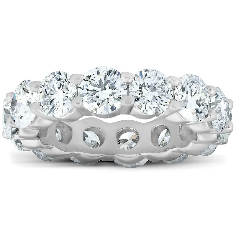 Antler curve ring-14k White Gold 6 3/4 Ct TDW Diamond Eternity Wedding Ring