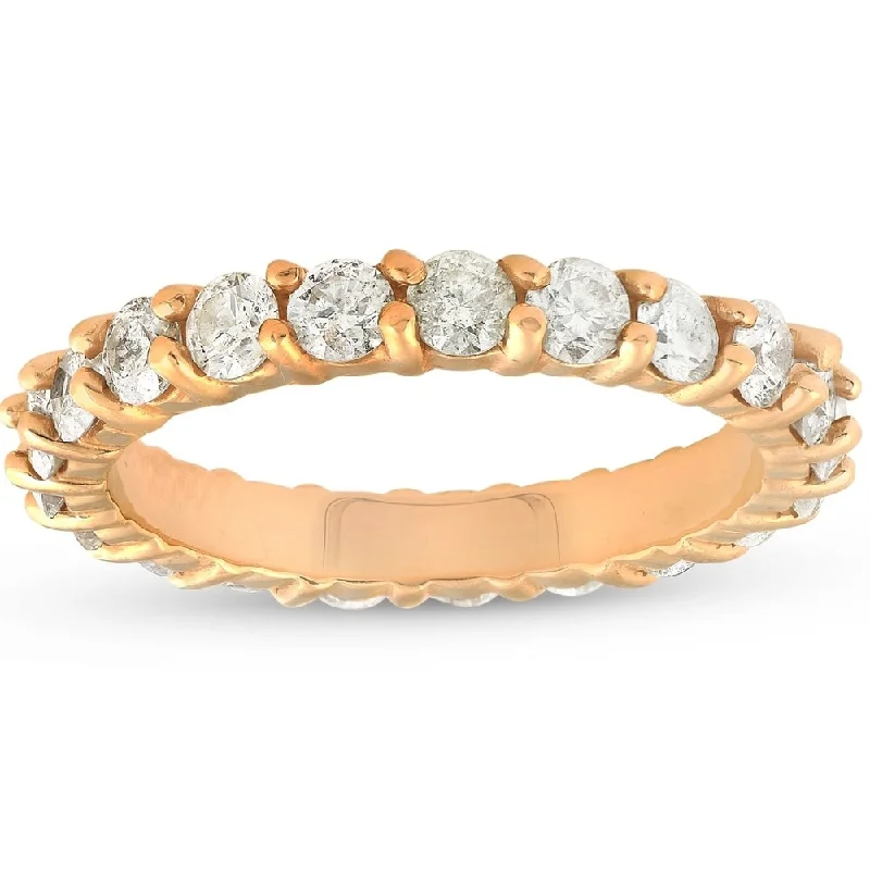 Patch stripe ring-14k Yellow Gold 2cttw Diamond Eternity Ring Womens Wedding Anniversary Band