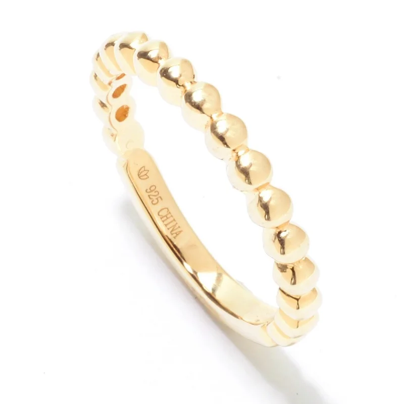 Nebula shine ring-18K Yellow Gold Over Sterling Silver Band Ring