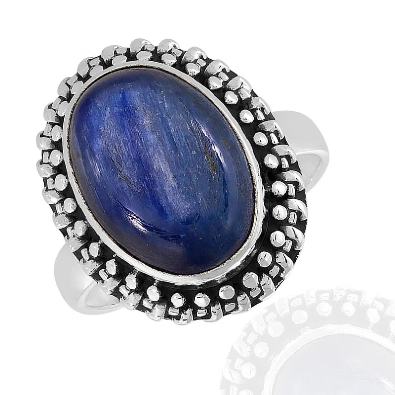 Hazel amethyst ring-925 Sterling Silver Kyanite Solitaire Ring