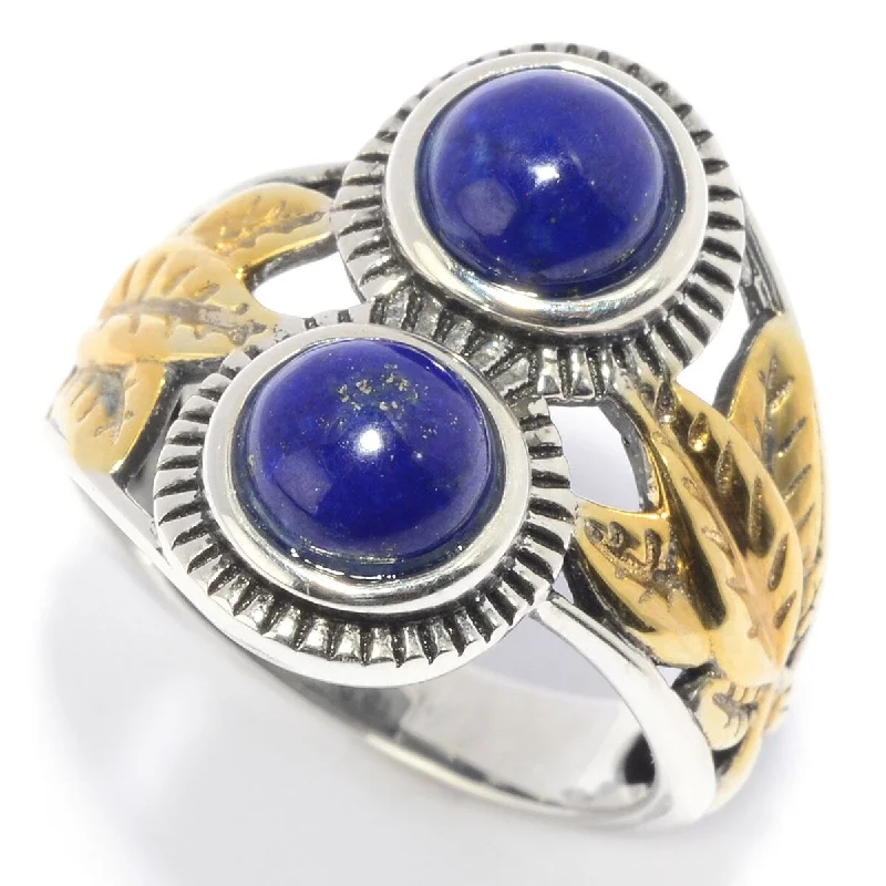 Crescent design ring-925 Sterling Silver Lapis Lazuli Ring