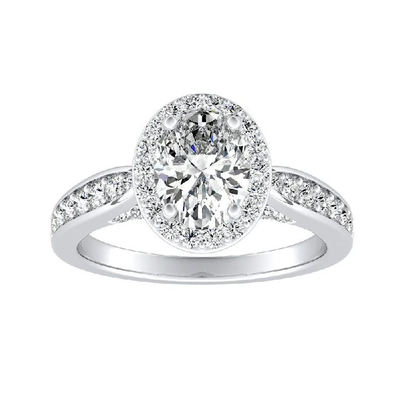 Muted check ring-Auriya Platinum 1 1/4ctw Modern Oval Halo Diamond Engagement Ring