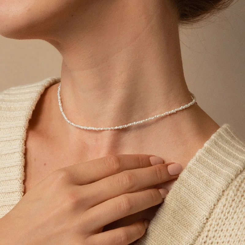 Rune mark necklace-Brinley Pearl Choker