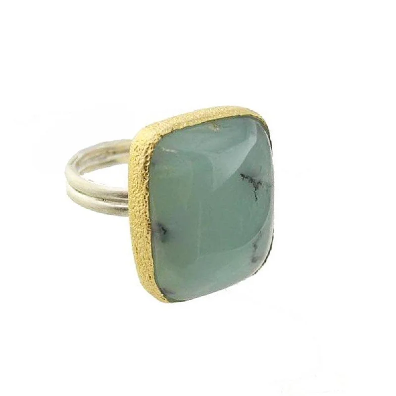 Blue tiger eye ring-Chalcedony Ring