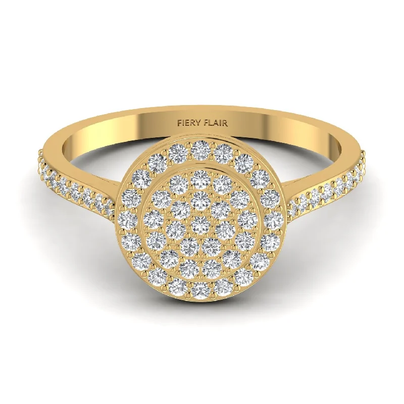 Vault crown ring-Circular Shape Classic Diamond Ring