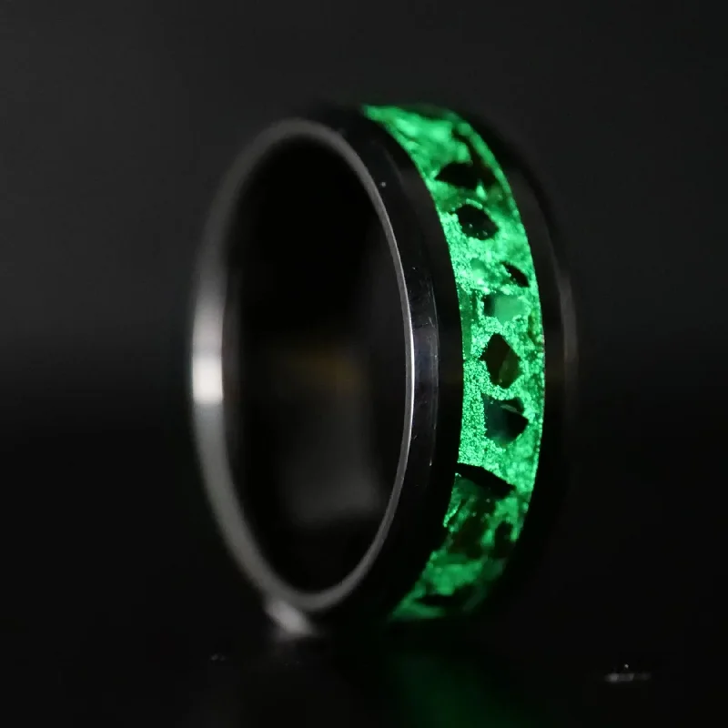 Spiral tendril ring-Custom Birthstone Ring with Glowstone