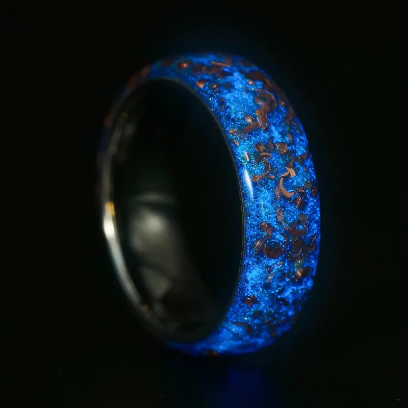 Raised layer ring-Custom Boundless Glowstone Ring