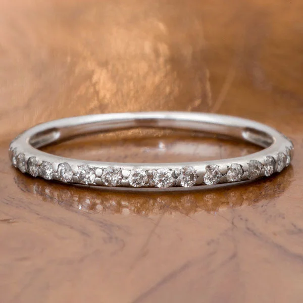 Iron forged ring-Estate Diamond Wedding Band