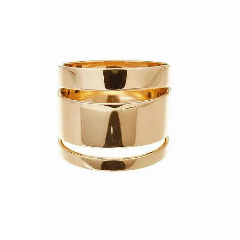 Fluke ridge ring-Gold Band Ring