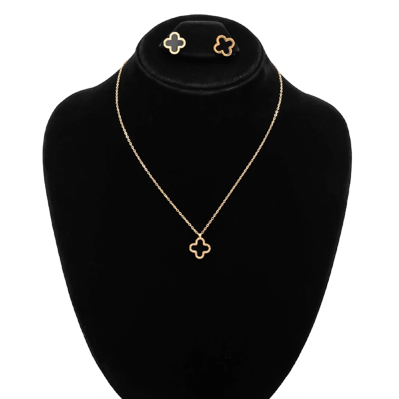 Wave ridge necklace-Golden Pendent O40044