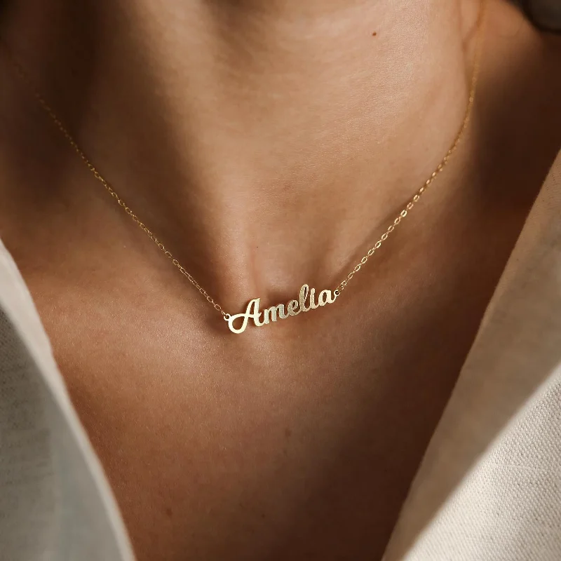 Lattice grid necklace-Mellow Name Necklace