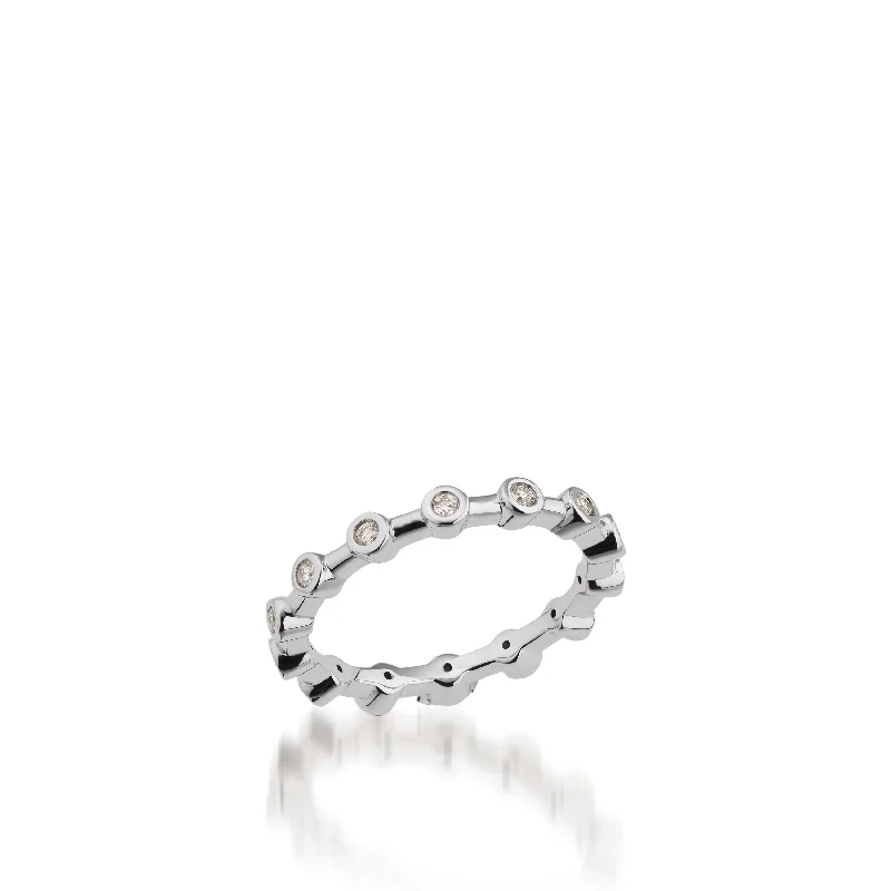 Brass cast ring-Paloma Diamond Stack Ring