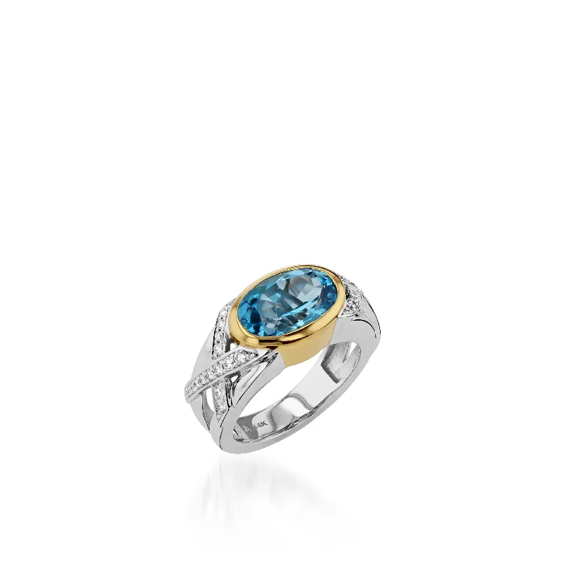 Star-cut zircon ring-Paris X/O Gemstone Ring