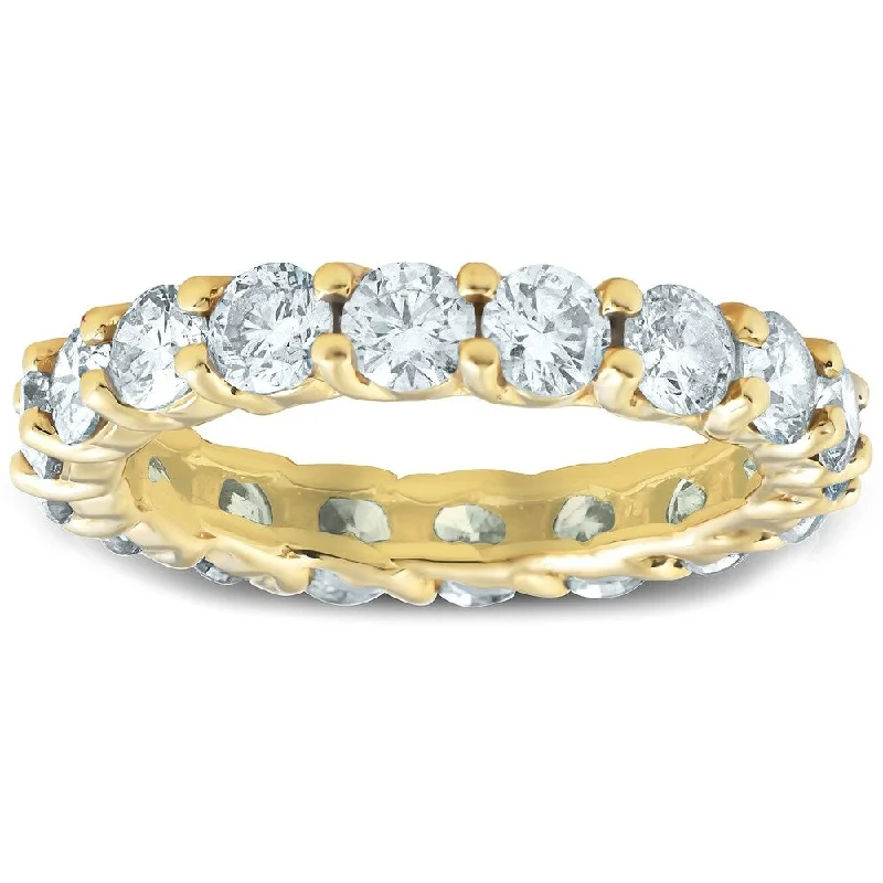 Worn edge ring-Pompeii3 14k Yellow Gold 3ct TDW Diamond Eternity Ring