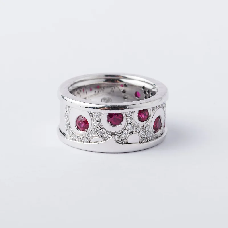 Willow bead ring-Ruby Riverbed Ring