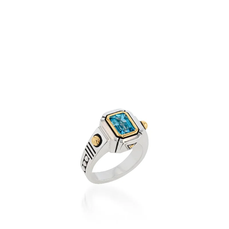 Tribal mark ring-Sahara Small Gemstone Ring