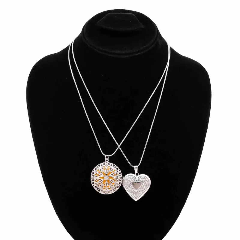 Maple wood necklace-Silver Pendent O40017