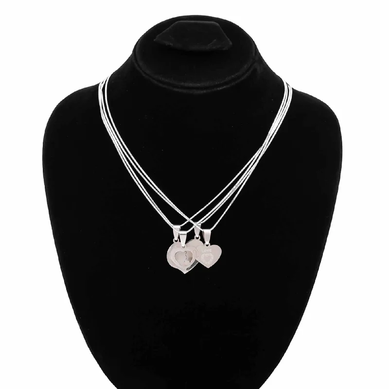 Classic flair necklace-Silver Pendent O40022