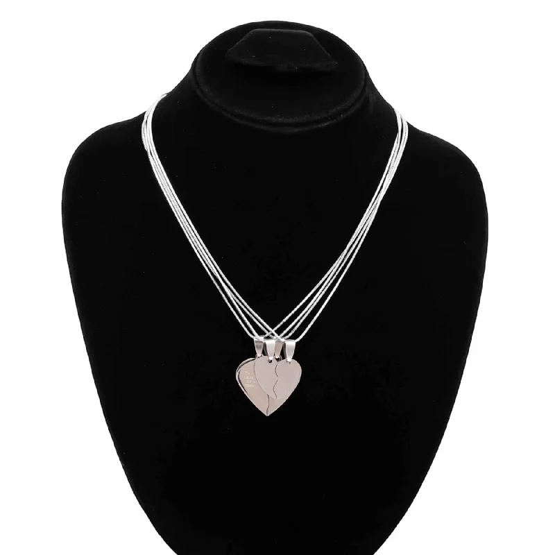 Frosted quartz necklace-Silver Pendent O40025