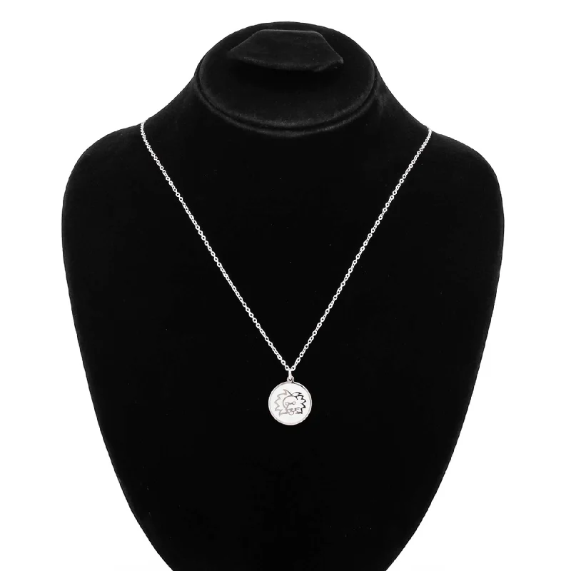 Grouped stone necklace-Silver Pendent O40032