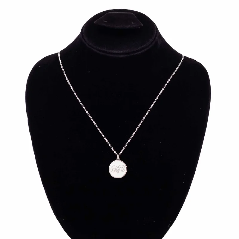 Stapled design necklace-Silver Pendent O40036