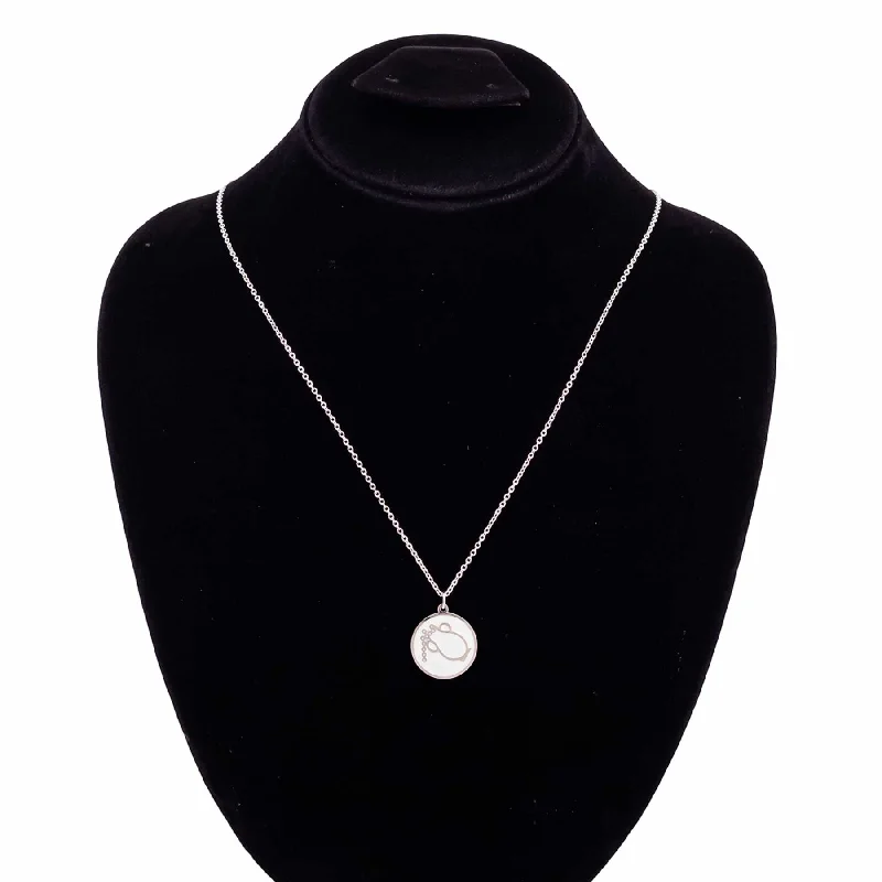 Willow wrap necklace-Silver Pendent O40042