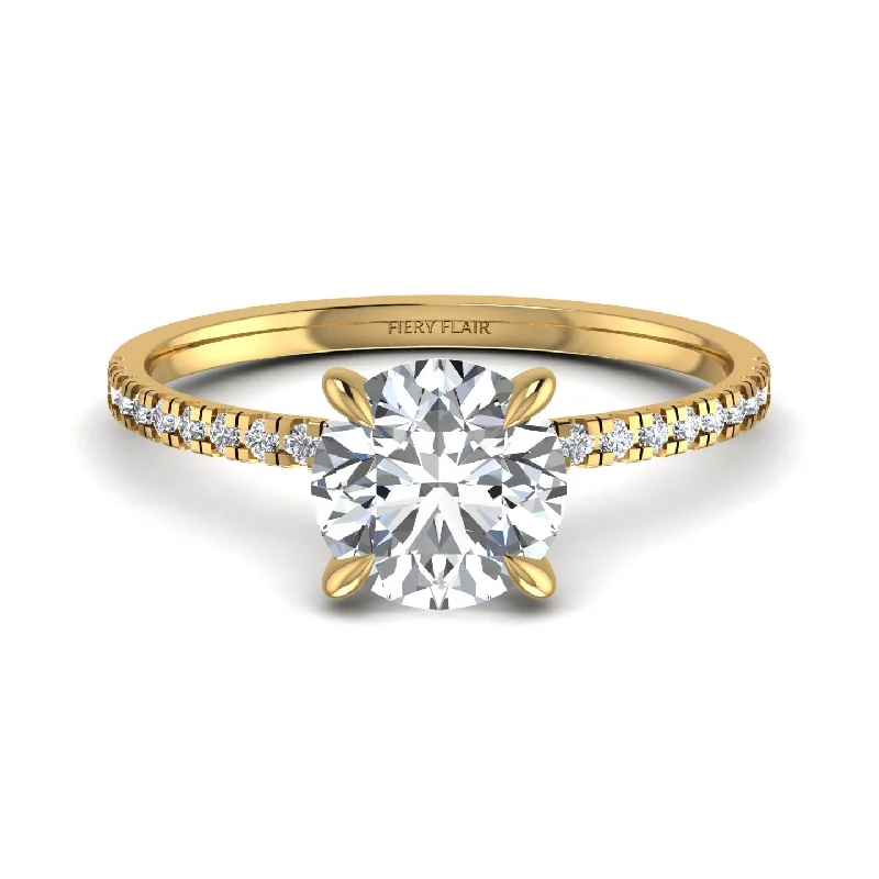 Scored groove ring-Solitaire 2.24CT Diamond Ring