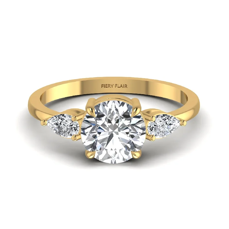 Milky haze ring-2.5CT Solitaire Pear Shape Diamond Ring