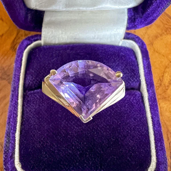 Micro gem ring-Vintage Amethyst Ring