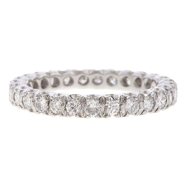 Ash sprig ring-Vintage Diamond Eternity Band, Size 9