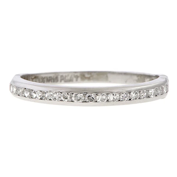 Sarmatian band ring-Vintage Diamond Wedding Band Ring