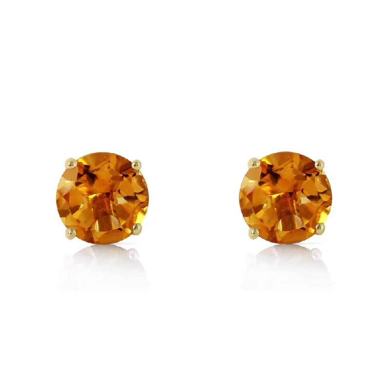 Barley stalk earrings-0.95 Carat 14K Solid Gold Somebody to Love Citrine Earrings