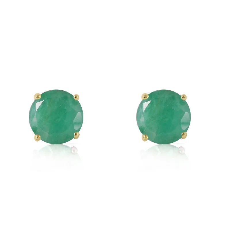 Recycled relic earrings-0.95 CTW 14K Solid Gold Spring Doesn't Fade Emerald Earrings