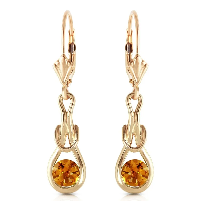 Vault stud earrings-1.3 CTW 14K Solid Gold Elysian Citrine Earrings