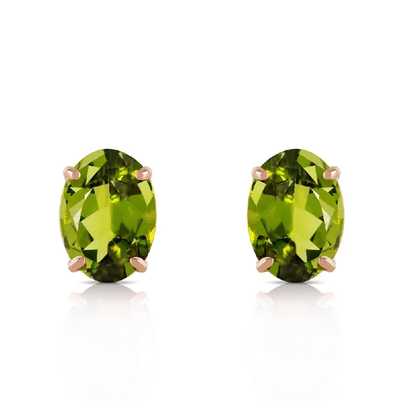 Daisy flower earrings-1.8 CTW 14K Solid Gold Love Essentials Peridot Earrings