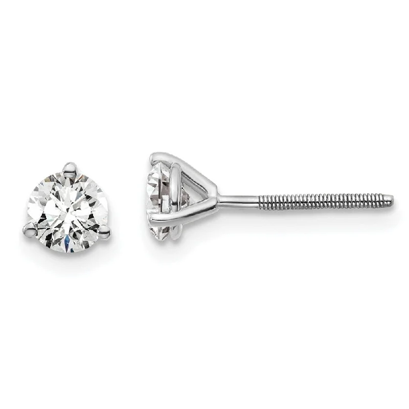 Norse weave earrings-14k White Gold Certified Lab Grown Diamond Stud Earrings (2/3 cttw, Clarity- VS-SI, Color-D-E)