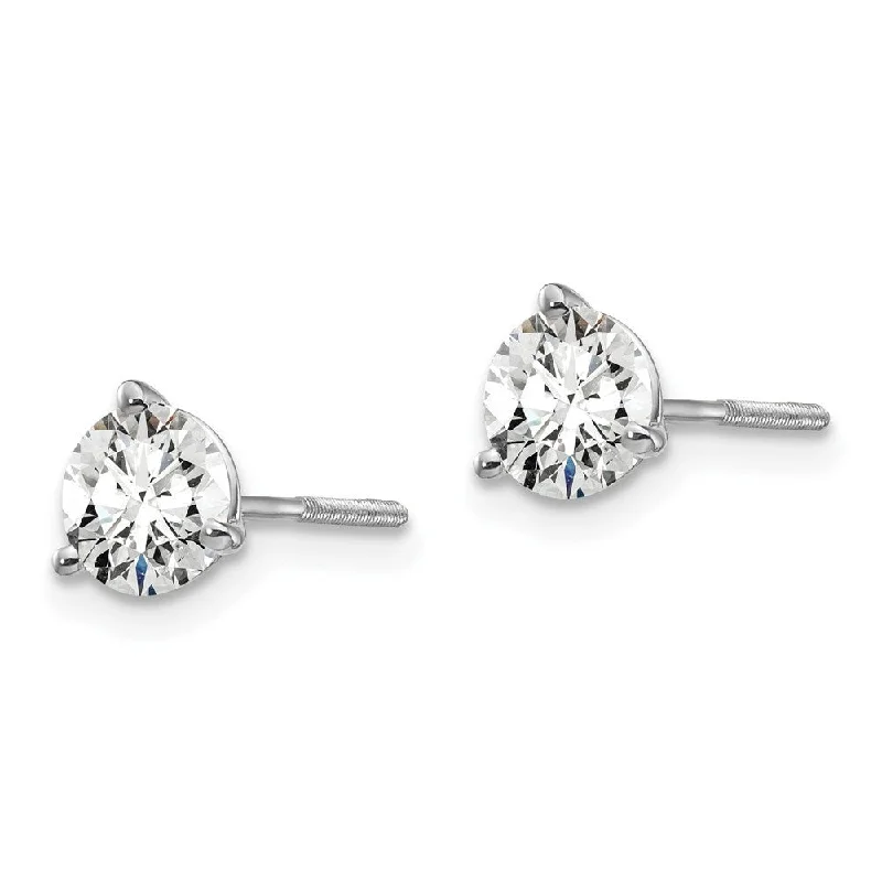 Moor grass earrings-14k White Gold Lab Grown Diamond Stud Earrings (1.00 cttw, Clarity- VS-SI, Color-D-E)