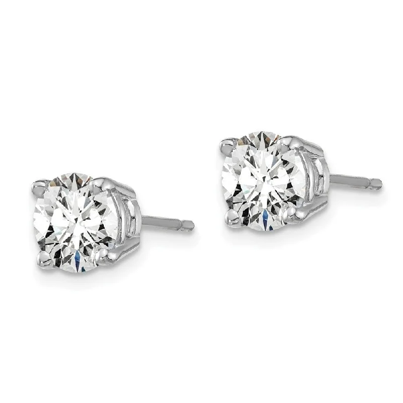 Maple wood earrings-14k White Gold Lab Grown Diamond Stud Earrings (2.00 cttw, Clarity- SI1-SI2, Color- G-H)