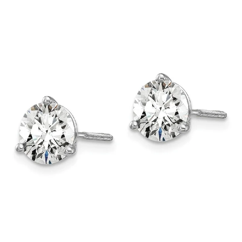 Sheen gem earrings-14k White Gold Lab Grown Diamond Stud Earrings (2.00 cttw, Clarity- SI1-SI2, Color- G-H)