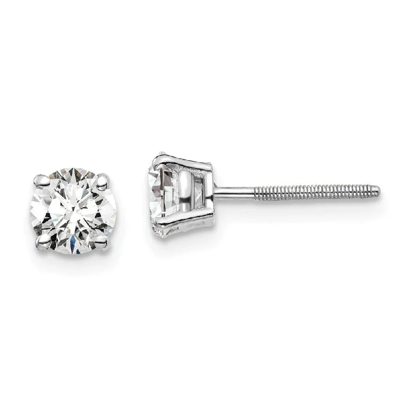 Linked stone earrings-14k White Gold True Origin Lab Grown Diamond Stud Earrings (1.00 cttw, Clarity- VS1-VS2, Color- D-E)