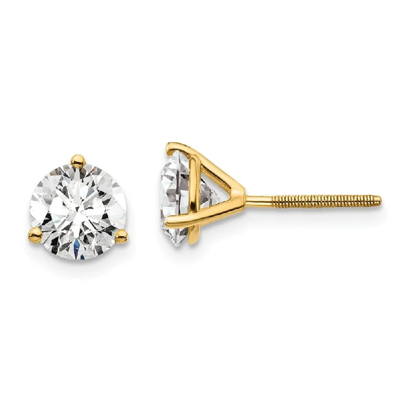 Vault stud earrings-14k Yellow Gold Lab Grown Diamond Stud Earrings (2.00 cttw, Clarity- SI1-SI2, Color- G-H)