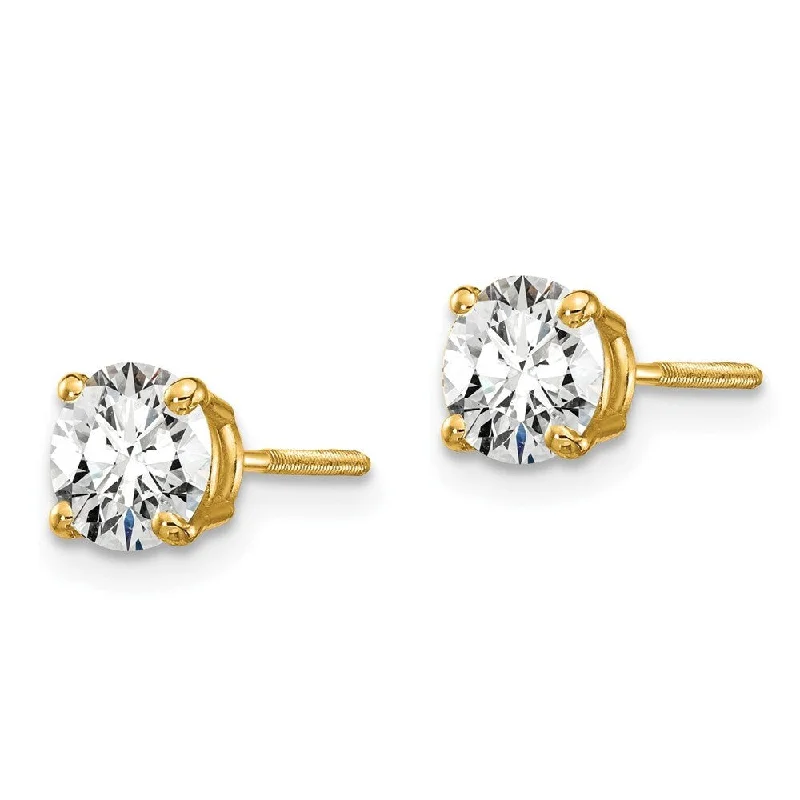 Tiered stack earrings-14k Yellow Gold True Origin Lab Grown Diamond Stud Earrings (1.00 cttw, Clarity- VS1-VS2, Color- D-E)