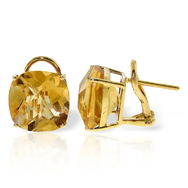 Faded patina earrings-7.2 Carat 14K Solid Gold Provocative Citrine Earrings