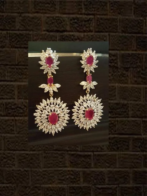 Edge gem earrings-RLONGAD