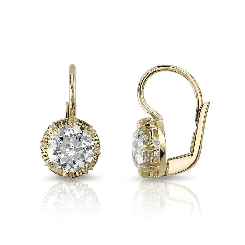 Fluke ridge earrings-Single Stone Arielle Drop Earrings