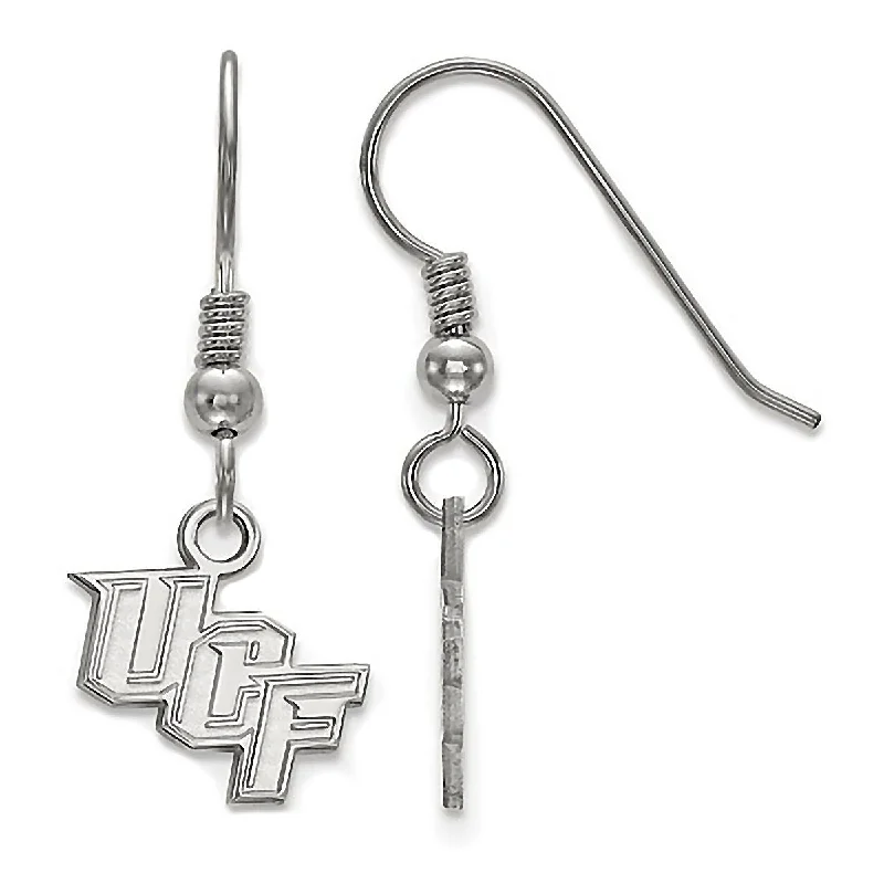 Antler curve earrings-University of Central Florida Sterling Silver Dangle Earrings Officially Licensed