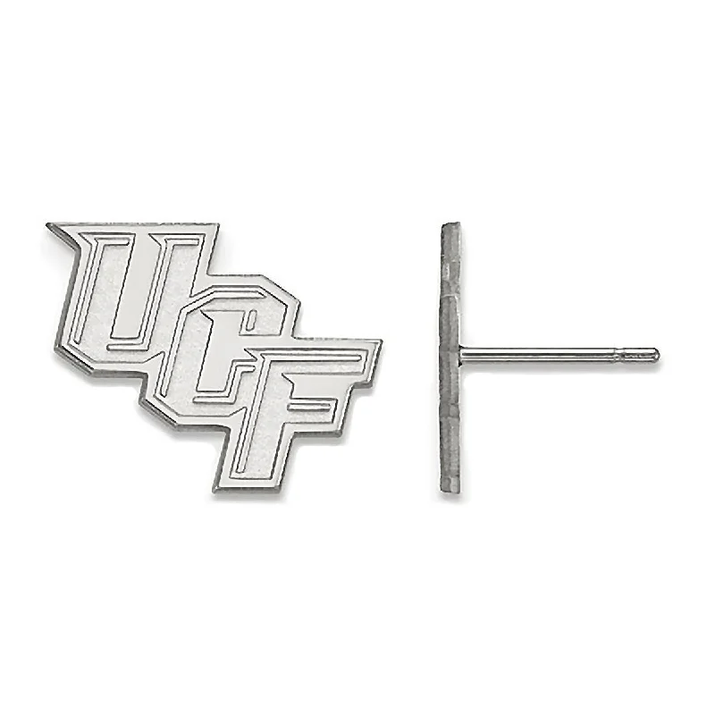 Split husk earrings-University of Central Florida Sterling Silver Post Earrings Officially Licensed